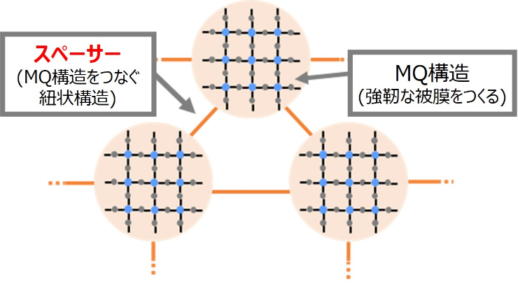 「架橋型MQレジン」の分子構造